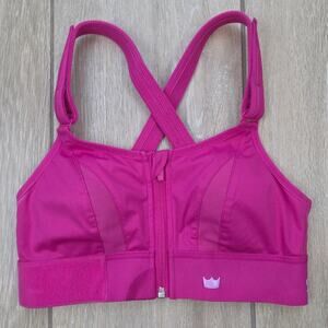 Shefit Ultimate Sports Bra Womens Small Pink Adjustable High Impact Zip Front